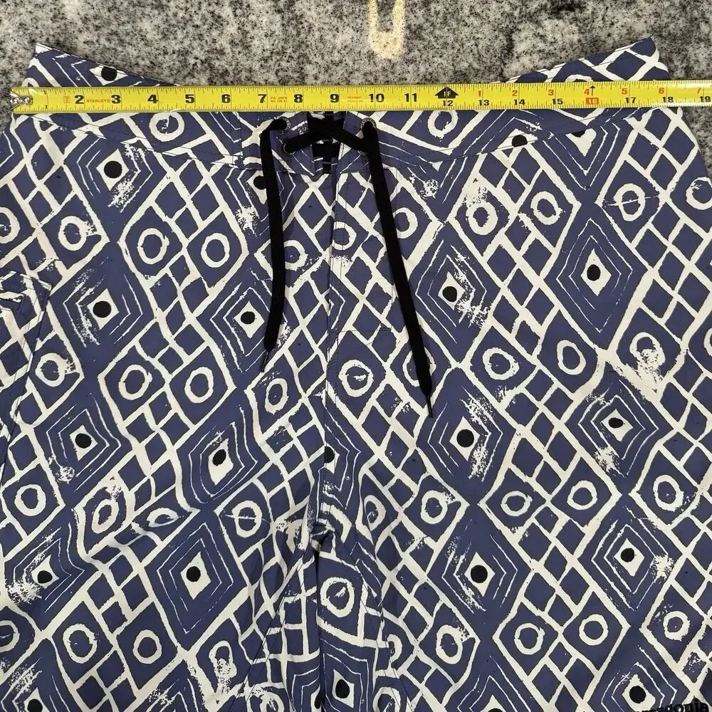 PATAGONIA-M's Paddler Swim/Board Shorts-Mens 36-Tribal/Geometric-AOP Pattern-Y2K